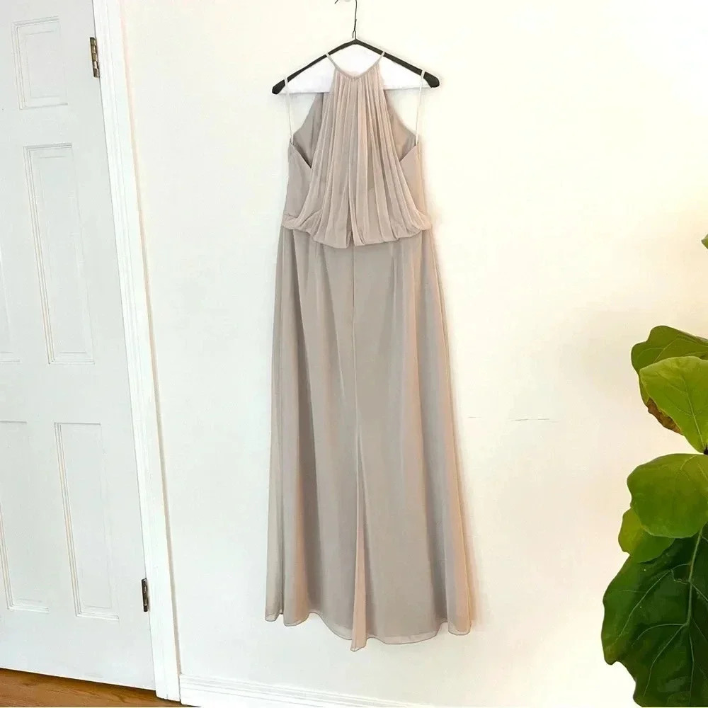 Lela Rose Dress manufactured by Dessy, style LR239, color Oyster, size 12 - Picture 5 of 8